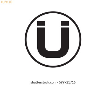 magnet icon, vector illustration eps10