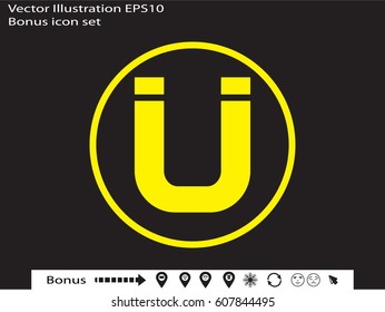 magnet icon, vector illustration eps10
