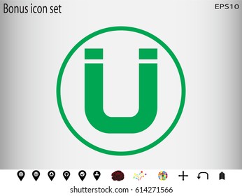 magnet icon, vector illustration eps10