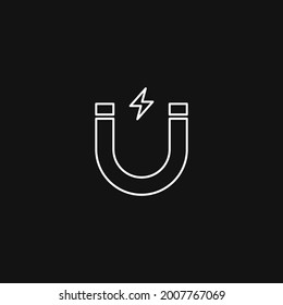 Magnet-Symbol. Vektorgrafik für Grafikdesign, Web, UI, App.