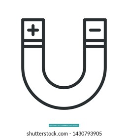 Magnet Icon Vector Illustration Logo Template
