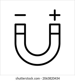 Ilustración vectorial de icono magnético sobre fondo blanco. Pasos 10