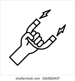 Magnet icon vector illustration on white background. eps 10