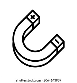 Magnet icon vector illustration on white background. eps 10