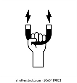 Magnet-Symbol, Vektorgrafik auf weißem Hintergrund. eps10