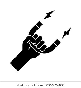 Magnet icon vector illustration on white background. eps 10