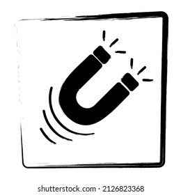 magnet icon, vector illustration on white background.