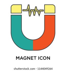 Magnet icon vector isolated on white background for your web and mobile app design, Magnet logo concept