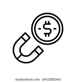 magnet icon. vector line icon for your website, mobile, presentation, and logo design.