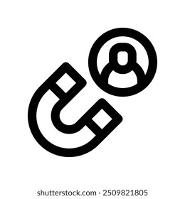 magnet icon. vector line icon for your website, mobile, presentation, and logo design.