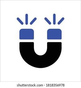 Magnet icon vector logo design illustration