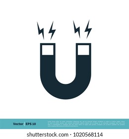 Magnet Icon Vector Logo Template Illustration Design. Vector EPS 10.