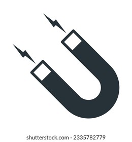 Vector de icono de imán en estilo de moda.