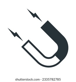 Magnet icon vector on trendy style.