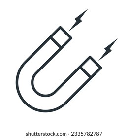 Magnet icon vector on trendy style.