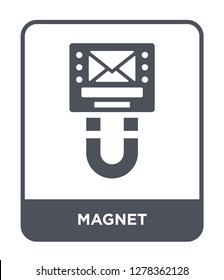 magnet icon vector on white background, magnet trendy filled icons from Blogger and influencer collection, magnet vector illustration