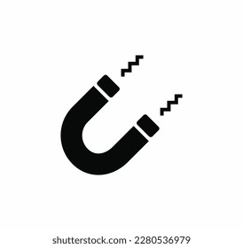 Magnet-Symbol-Vektorgrafik auf weißem Hintergrund 