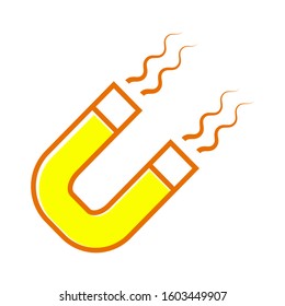 Magnet icon vector in outline colour style design