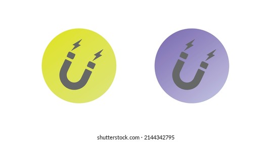 Magnet icon vector. Rounded flat icon of magnet. Magnet symbol vector illustration eps10.