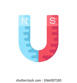 Magnet icon vector. Magnet sign on white background. Magnet icon for web and app