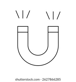Icono de imán con fondo blanco Vector Ilustración de stock
