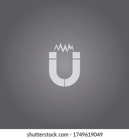 Magnet icon.Magnet symbol.Electromagnetic vector illustration