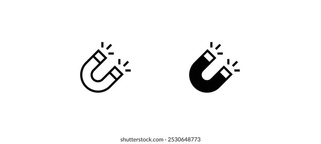 Iconos del imán Botón, Vector, muestra, símbolo, logotipo, ilustración, movimiento editable, estilo plano del diseño aislado en blanco