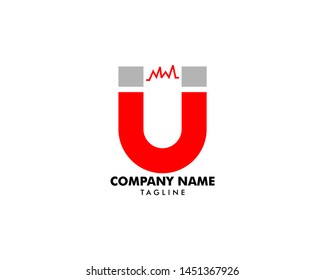Magnet illustration design logo template