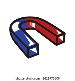 magnet illustration and logo design