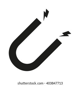 Magnet isolated black icon.