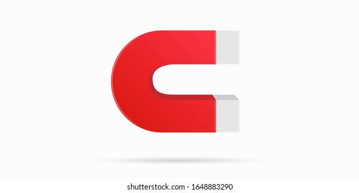 Magnet isolated on white background. Vector illustration