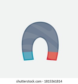 Magnet Isolated on White Background,Isometric Vector Illustration