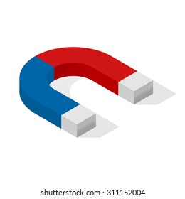 Magnet Isometric Icon Vector Graphic Illustration Design