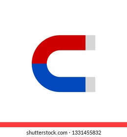 Magnet isometric vector icon, 3d attract symbol. Simple, flat design for web or mobile app