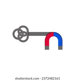 diseño de logotipo moderno con llave magnética
