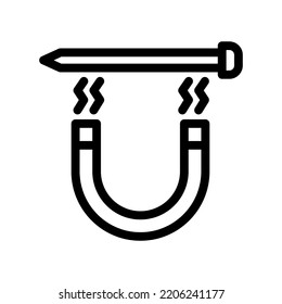 magnet line icon illustration vector graphic