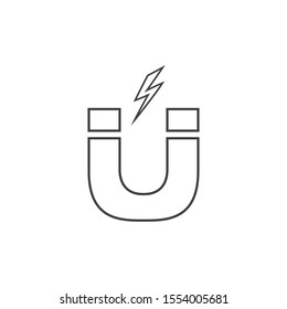 Magnet line icon.  Vector illustration