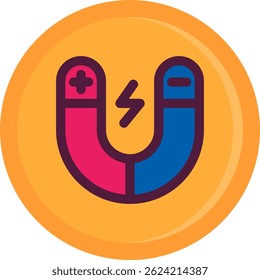 Icono de Vector de línea magnética Diseño