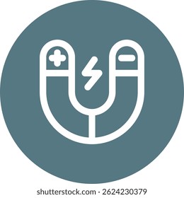 Design de ícone de vetor de linha de ímã