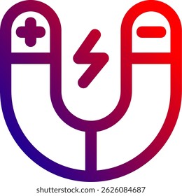 Icono de Vector de línea magnética Diseño