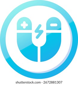 Icono de Vector de línea magnética Diseño