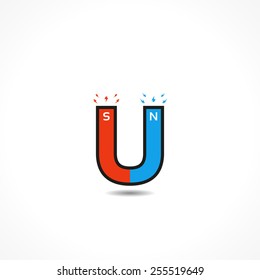 magnet, linear vector icons