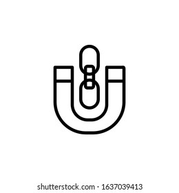 magnet link icon. Perfect for application, web, logo and presentation template. icon design line style