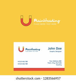 Magnet logo Design with business card template. Elegant corporate identity. - Vector