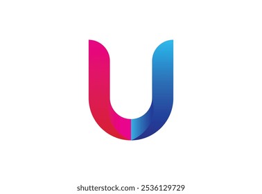 Magnet logo design with white background, Vector illustration