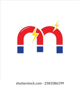 The Magnet logo features a dynamic, modern design with a bold magnet icon and sleek typography, ideal for brands seeking to convey attraction, strength, and powerful, professional identity.
