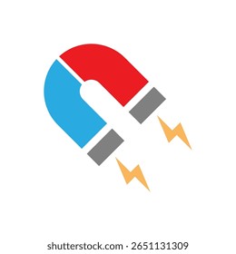 Ilustração do design do ícone do logotipo do imã