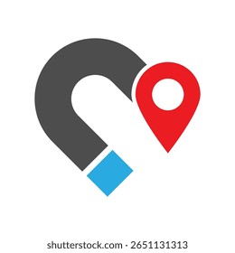 Magnet logo icon design illustration