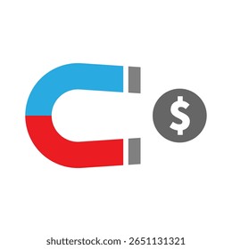 Ilustração do design do ícone do logotipo do imã