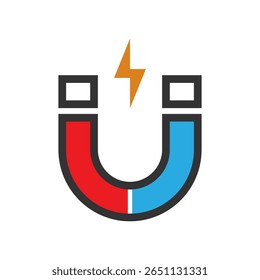Ilustração do design do ícone do logotipo do imã